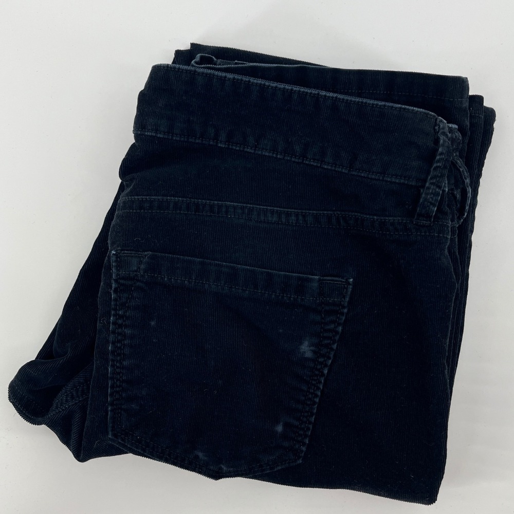 Ann Taylor Loft Womens Black Corduroy Modern Straight Leg Pants Size 27/4